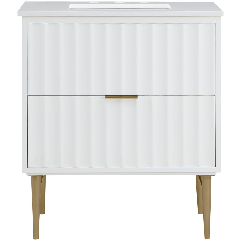 Ensemble de meuble-lavabo Mihai, Doré