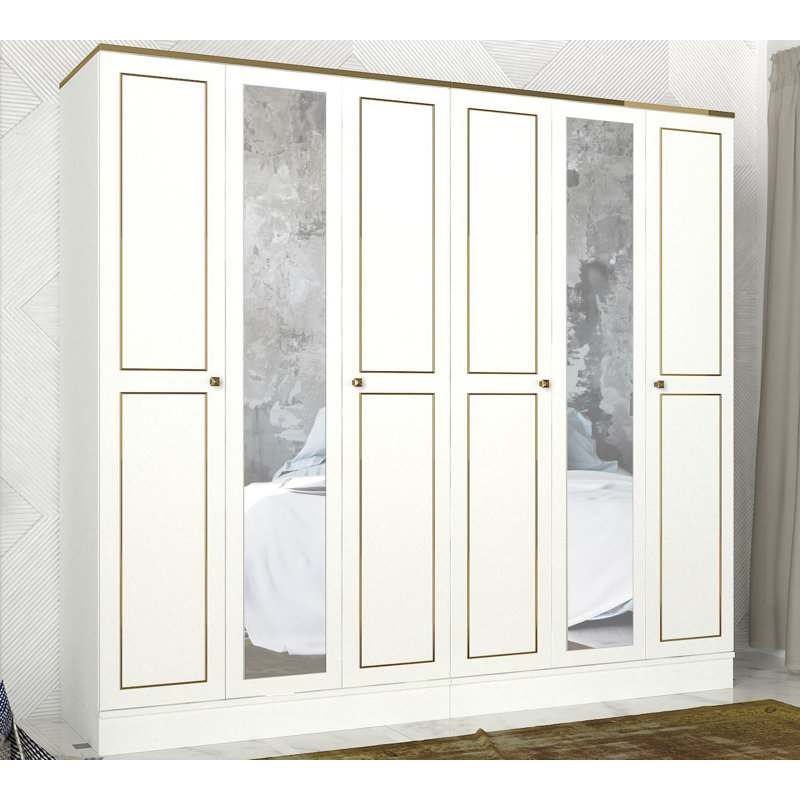 Braggs 4 Door Manufactured Wood Wardrobe
