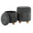 Nesting Ottoman Set with Removable Lids and Bun Feet