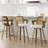 26.77" Upholstered Cane Back Counter & Bar Stool With Armrest-2129382408