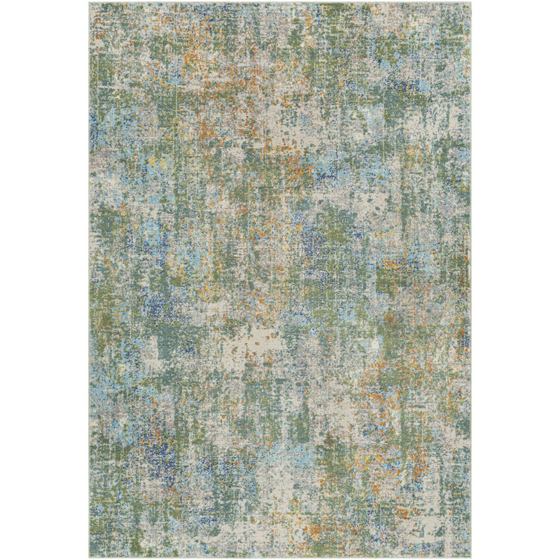 Mcneel Abstract Machine Woven Area Rug , Rectangle 8'10" x 12'