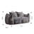 75.2''Oversized Compression Loveseat Bean Bag Sofa-1084743927