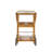 Modern Rustic Acacia Wood Outdoor Bar Cart with Foldable Top & Removable Trays