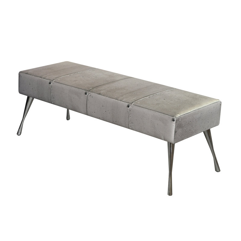 Loft Polyester Blend and Velvet Upholstered Bench