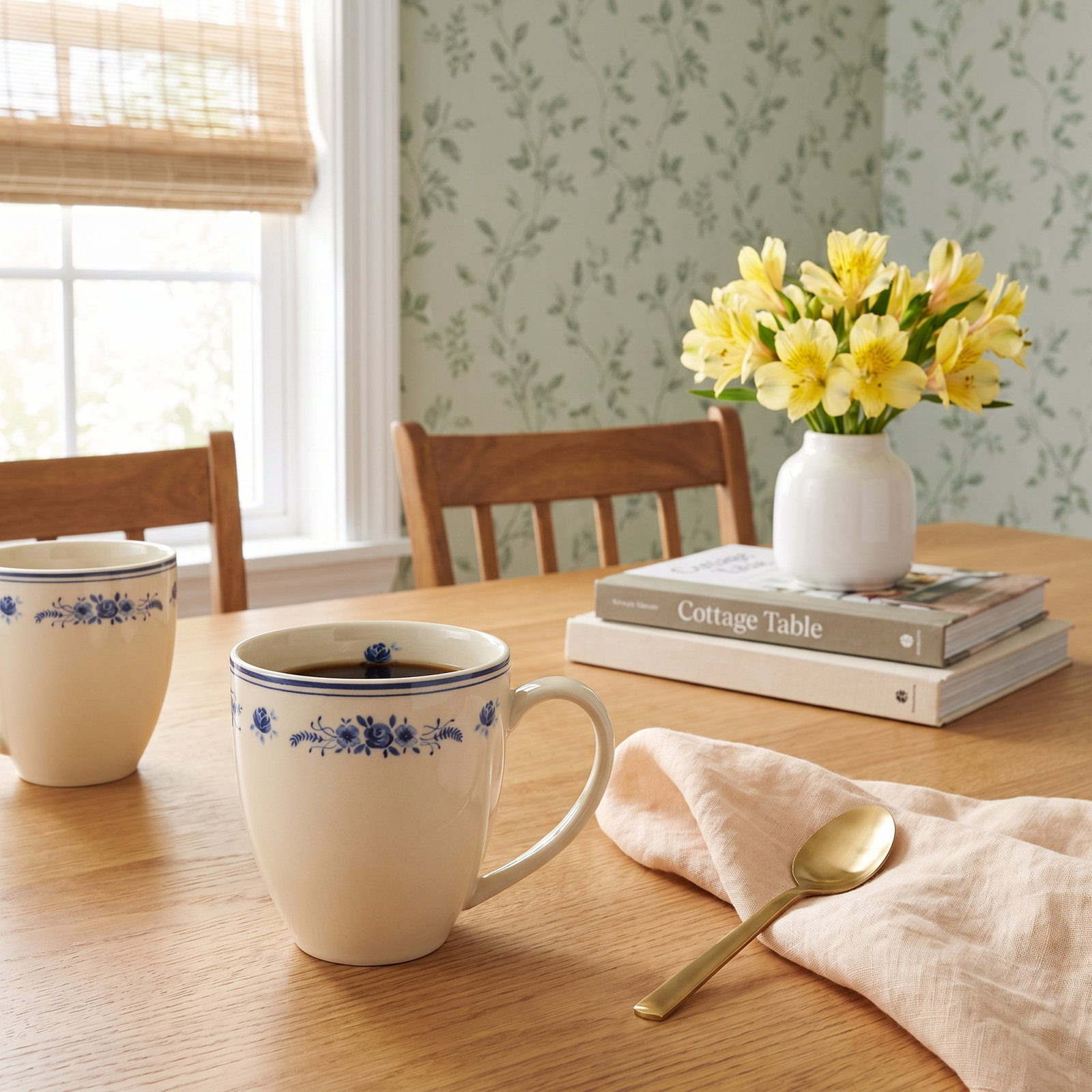 Vila Mug, Beige/Blue