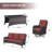 Avimael Wicker Patio Conversation Set with Cushions-473040125-473040114