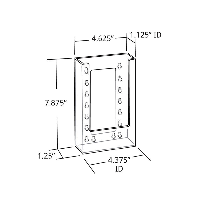 Two-tier Modular Trifold Brochure Holder, 2-Pack