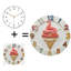 Horloge murale en verre trempé silencieuse de 30 cm, « Horloge murale cornet de glace avec chiffres colorés », sans tic-tac, fonctionne avec des piles (piles AA non incluses), décoration artistique pour la maison