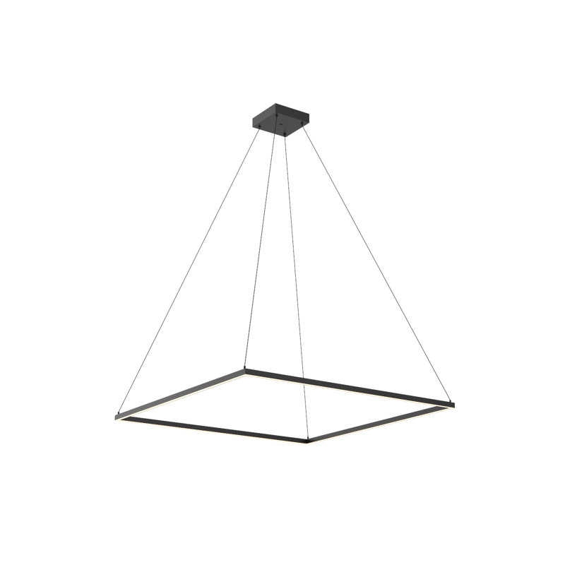 Piazza 1 - Light LED Pendant, 1" H x 47.25" W x 47.25" D, Black