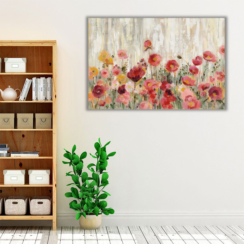 Sprinkled Flowers - reproduction d'art sur toile, H 32 po x l 48 po