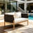 Outdoor Acacia Wood Loveseat Sofa-923435221