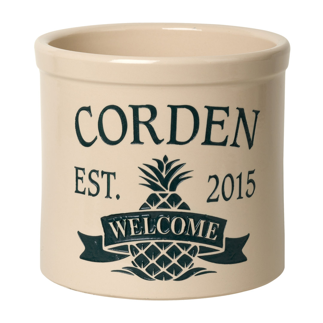 Pineapple Welcome Utensil Crock Whitehall Products 