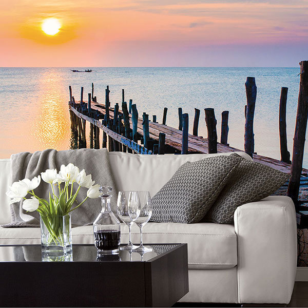 Global Fusion 8.12' L x 124" W 6-Panel Wall Mural