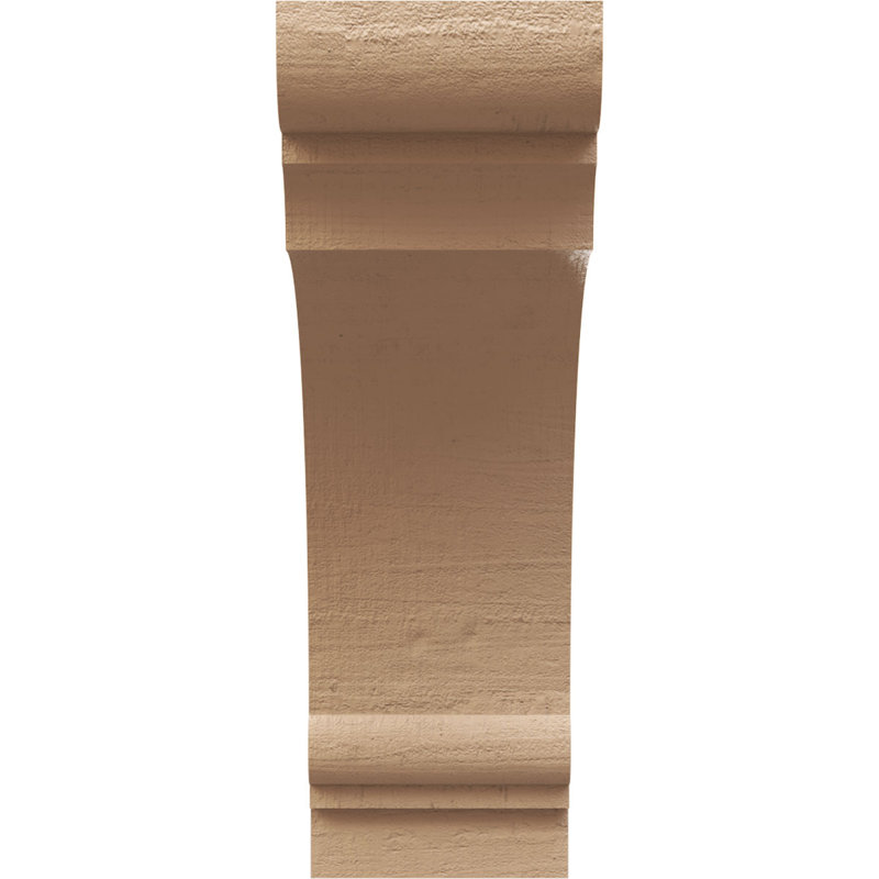 5"W x 10"D x 15"H Classic Hughes Rough Cedar Woodgrain TimberThane Corbel, Primed Tan, 15" H x 5" W x 10" D