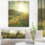 Reproduction de photo sur toile tendue, "fleurs jaunes dans un pâturage au matin"-19408985-33311248
