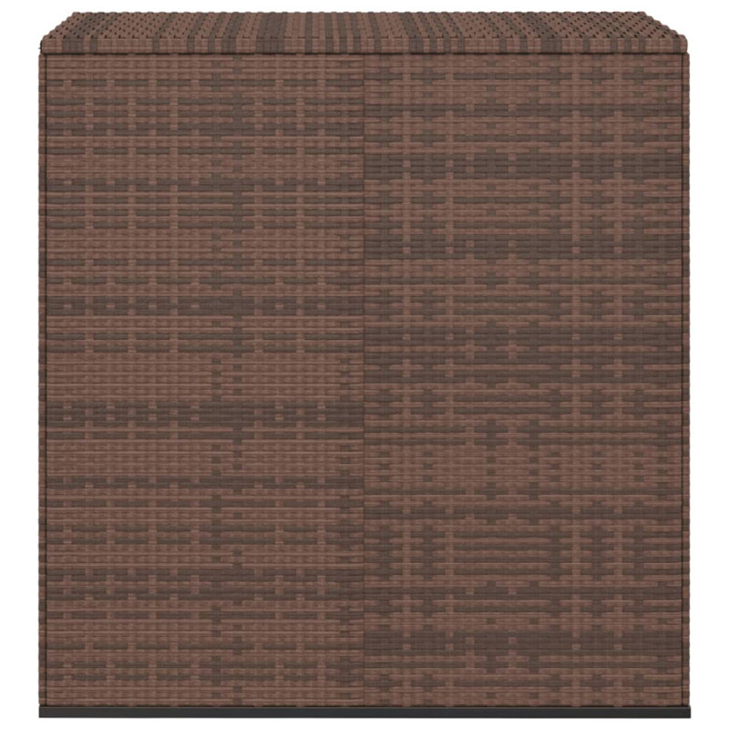 Latitude Run Huckson 100cm W 0L Water Resistant Poly Rattan Deck Box, 100 x 97.5 x 104 cm, Brown