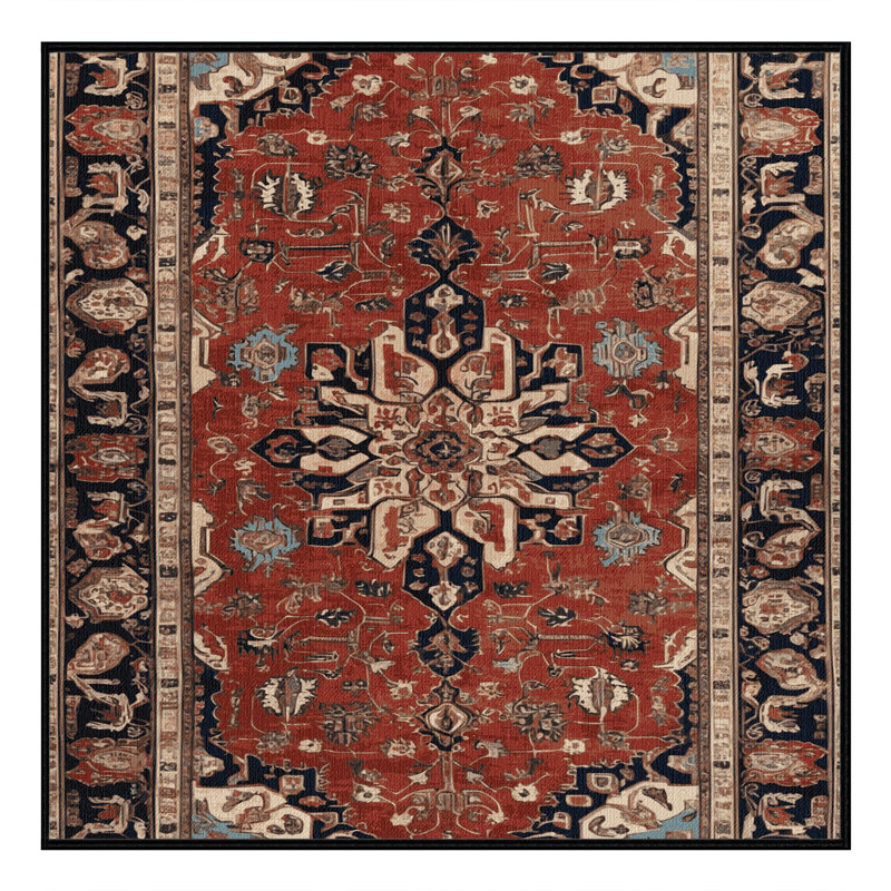 Tapis brun lavable à la machine, Carré 8 pi