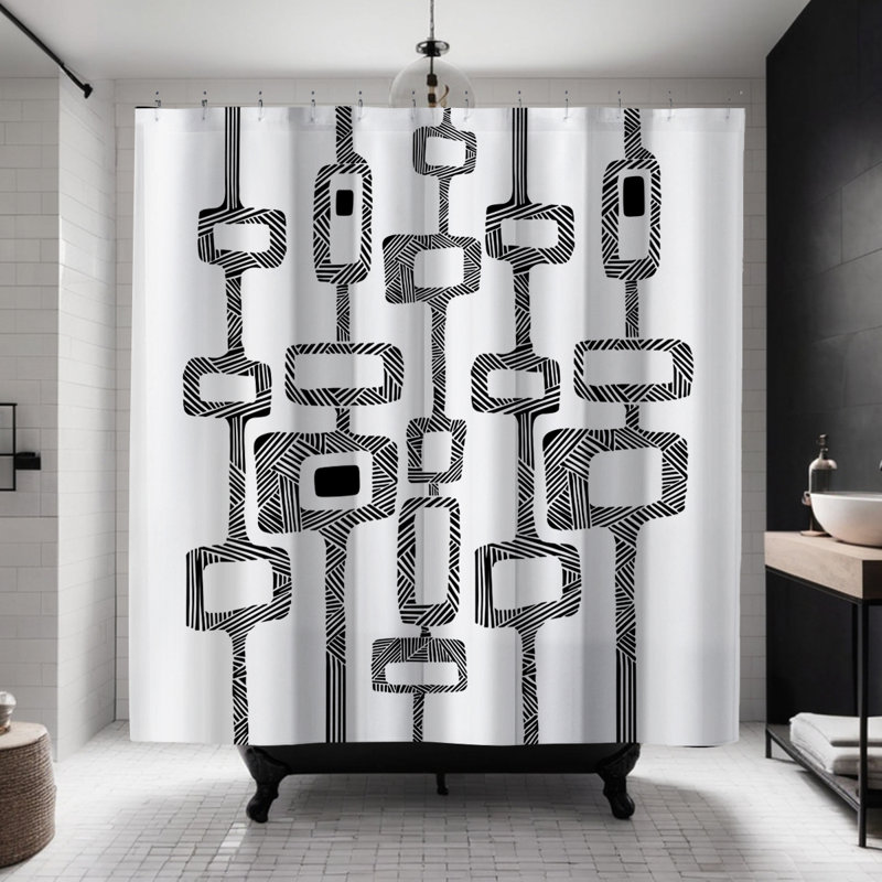 Rideau de douche Coco, Noir