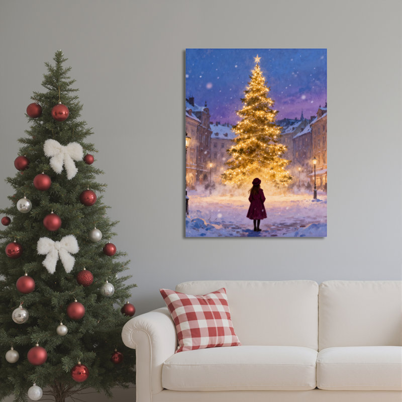 «Winter Tree», art mural sur toile, H 18 po x l 12 po