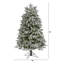 Sapin de Noël artificiel floqué / givré avec lumières DEL-239342475