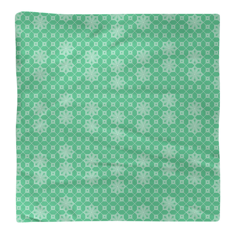 Polyester Abstract Square Napkin, Green, 0.1" H x 22" W x 22" D, Cotton Twill