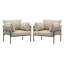 Méridienne 36 po avec armature beige et stable-817904434
