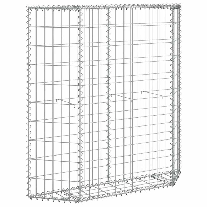 Lit surélevé en acier galvanisé Trapezium Gabion, H 39,37 po x l 39,37 po x P 7,87 po