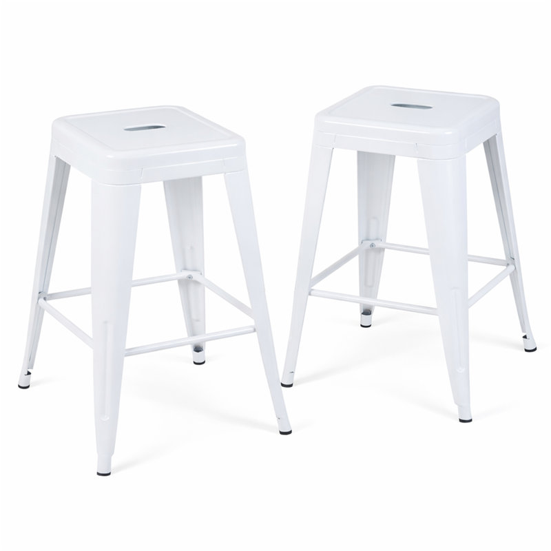 Tabouret à hauteur de comptoir 24 po, White, Counter Stool (24" Seat Height)