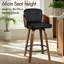 Swivel Upholstered Counter Stool with Metal Frame-1975292759