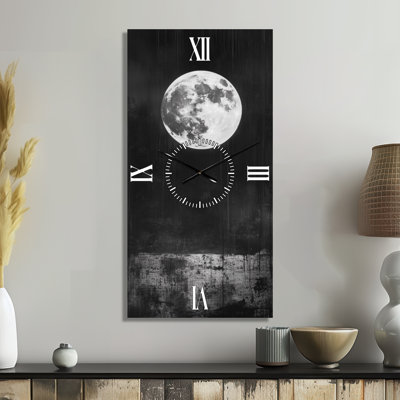 Yellow Moon over Bold Lake Scenery II - Nature Wall Clock