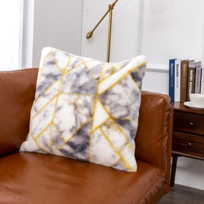 Luxury Abstract Reversible Throw Pillow