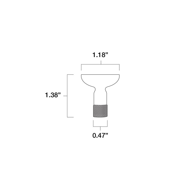 Knurled Circle Knob, Satin Nickel
