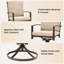Chaise de patio pivotante avec coussin Adalis