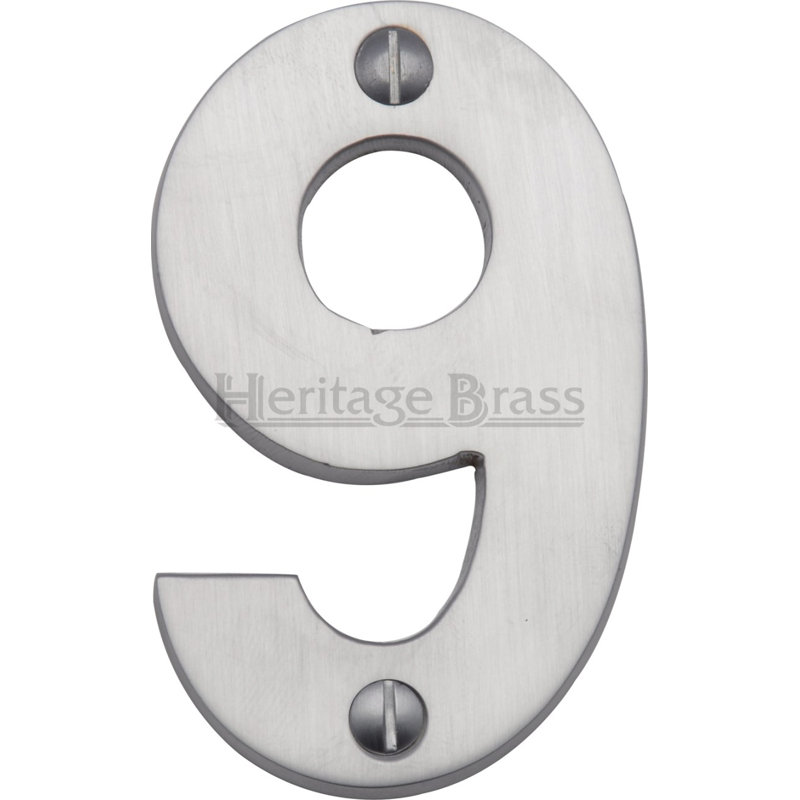 Heritage Brass Heritage Numeral Face Fix 76mm (3"), Polished Brass, 9