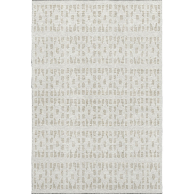 Premium Machine Washable Prisco Ivory Rug