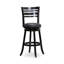 Tabouret de bar 30 po avec siège en tissu gris anthracite, décoration moderne en tissu, fabrication durable-736644931-736644929