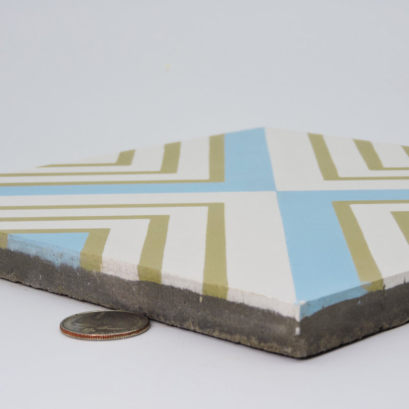 Mazagan 8" x 8" Cement Patterned Wall & Floor Tile