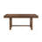 6pcs Transitional Dining Set, Rectangular Wood Dining Table with Bench & Beige Upholstered Side Chairs, Brown