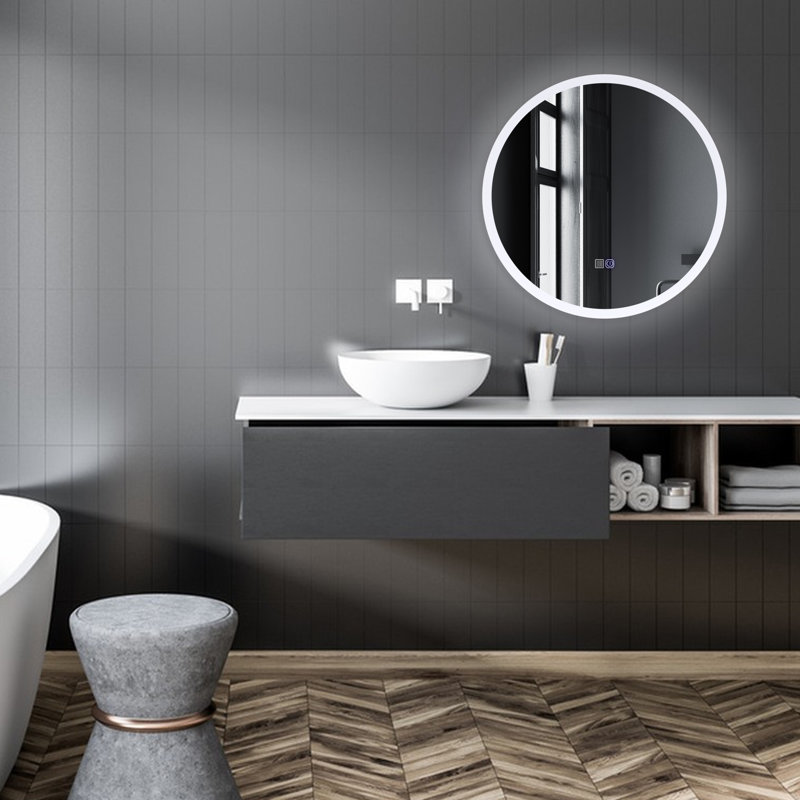 Miroir de salle de bain Deosha, 24,02 po x 24,02 po