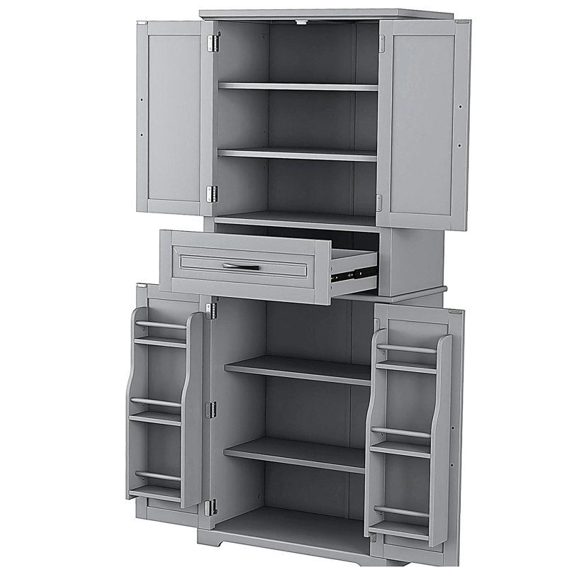 Multi-Functional Storage Cabinet, Gray
