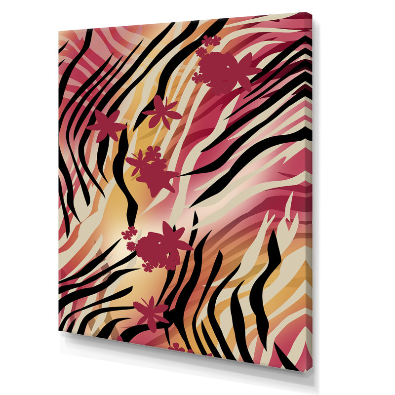 Peau de zèbre III - peinture, H 20 po x l 12 po x P 1 po, Toile tendue