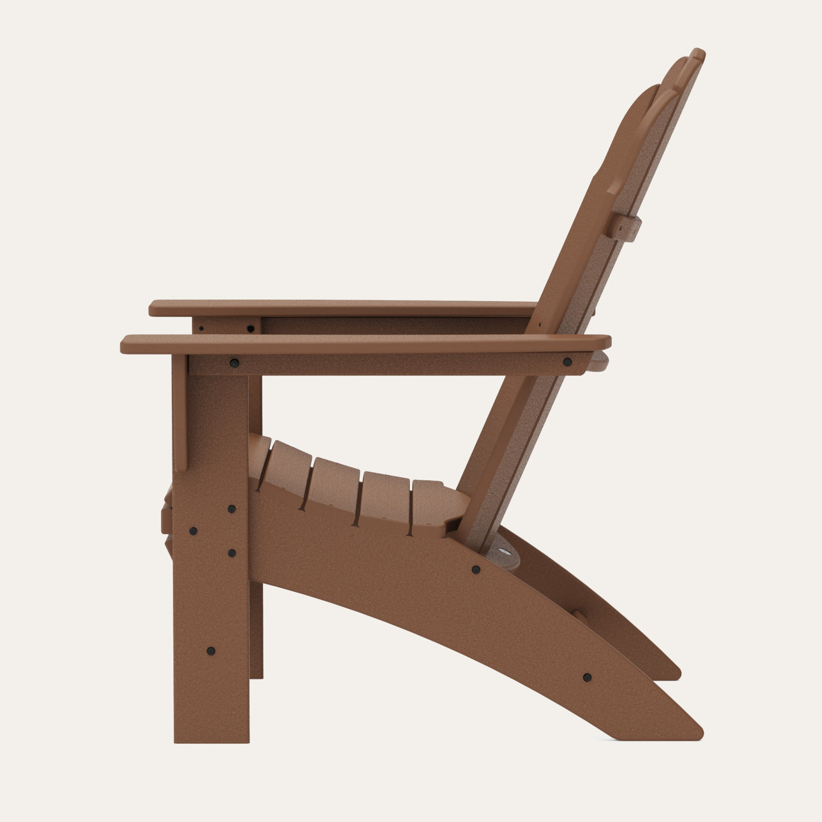 POLYWOOD Vineyard Curveback Resin Adirondack Chair, Teak