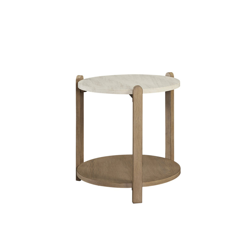 Stone Top End Table