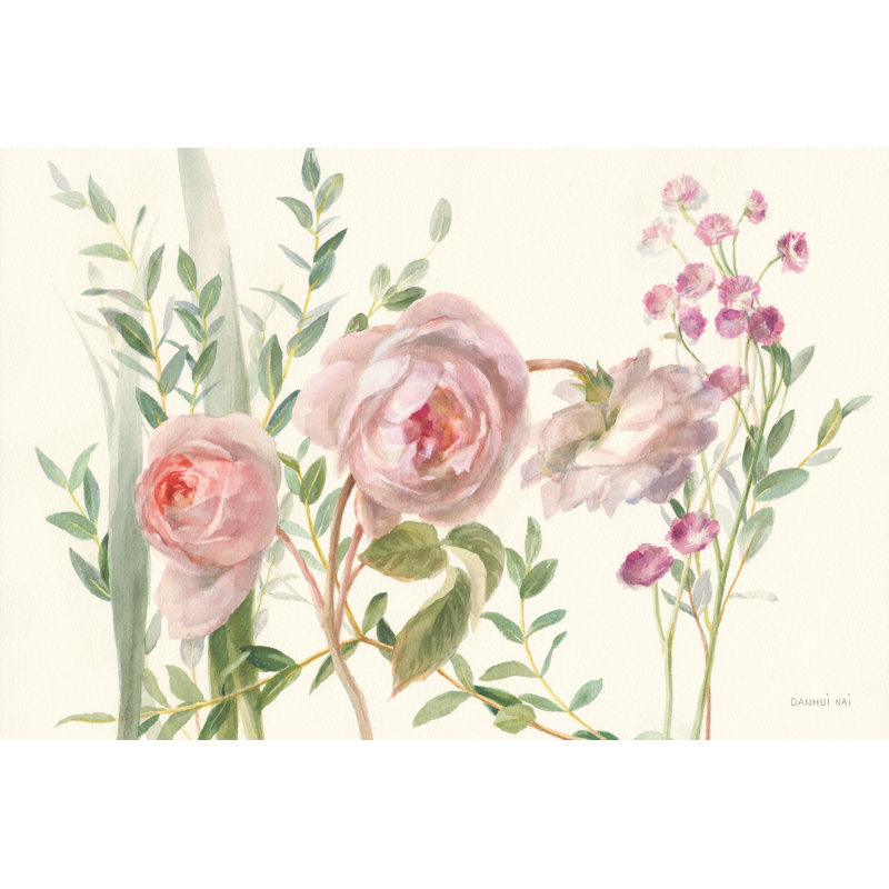 Flourish II Crop by Danhui Nai - No Frame Painting on Canvas, 61cm H x 91cm W