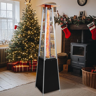 Patio Heater 48,000 BTU Outdoor Heaters For Patio Propane With Detachable Wheels, Protective Cover, Outdoor Terrace Garden Poolsid Commercial Residential