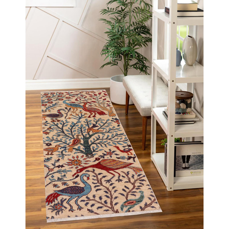 Tapis de couloir en laine 2 pi x 4 pi 11 po Sherwinn