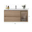  35.8'' Single Bathroom Vanity with White Ceramic Countertop, Floating Vanities with Solid Wood, Not Assembled Need