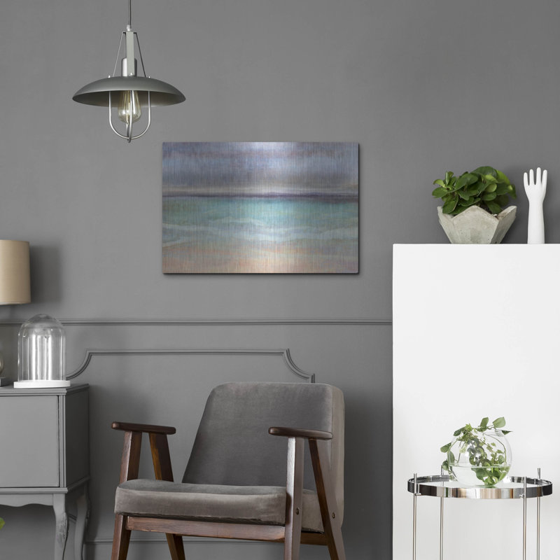 Beachcrest Home ™ «Rain Shower» par Cora Niele, art mural en métal, H 16 po x l 24 po