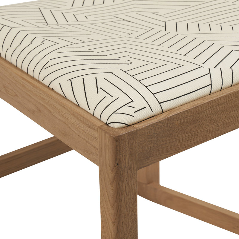 Mokki Dining Chair, Black/White Geometric