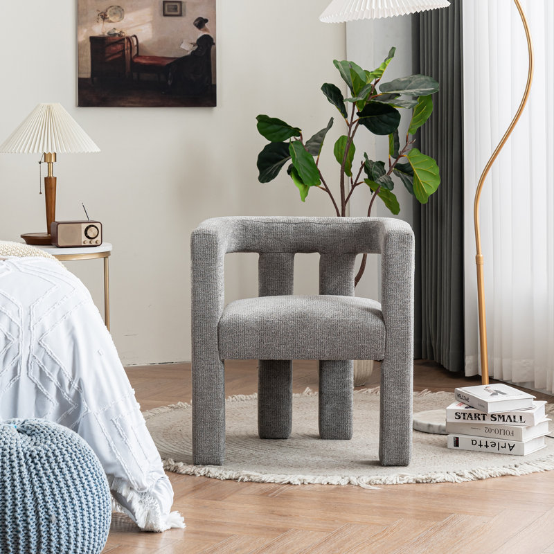 Chaise d'appoint chic (ensemble de 2), Gris chenille
